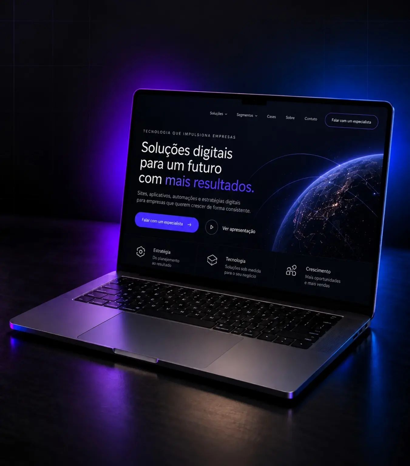 Estudo visual Webtyn: Presença que posiciona.